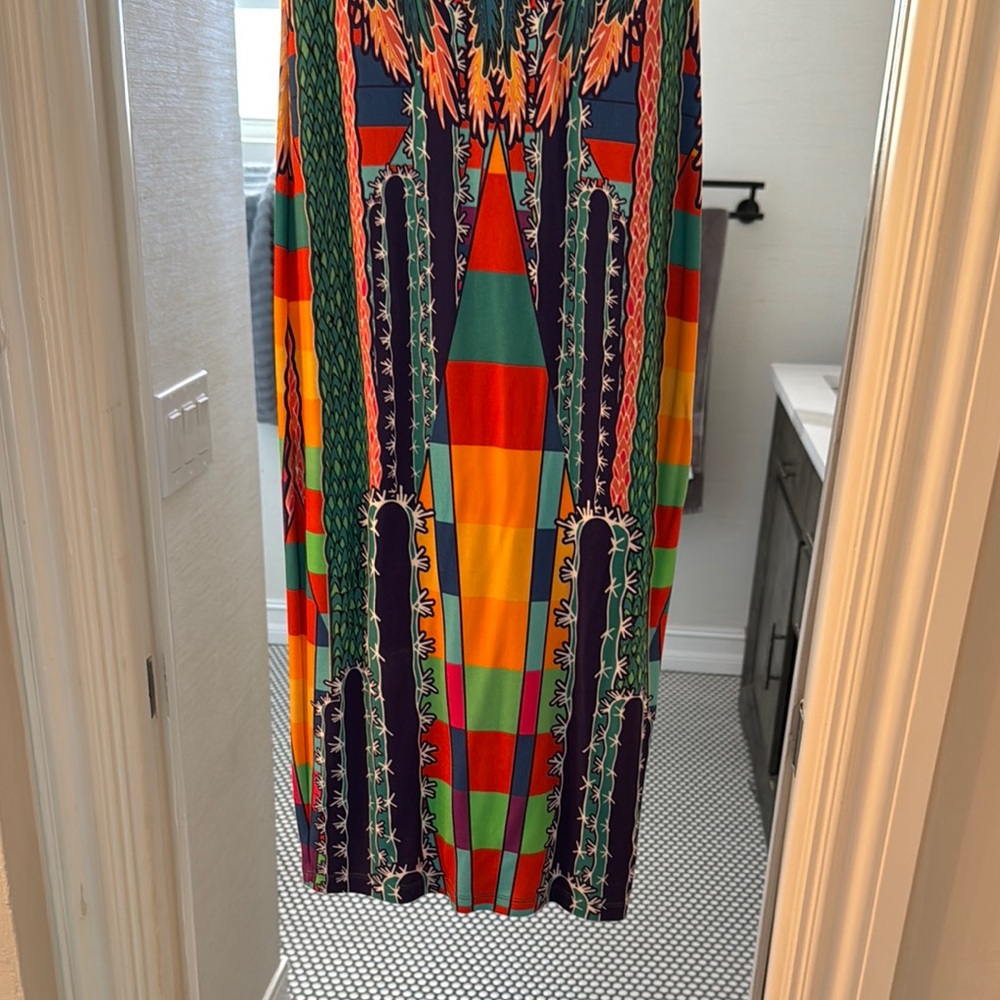 Colorful Geometric Maxi Dress - Picture 4 of 6